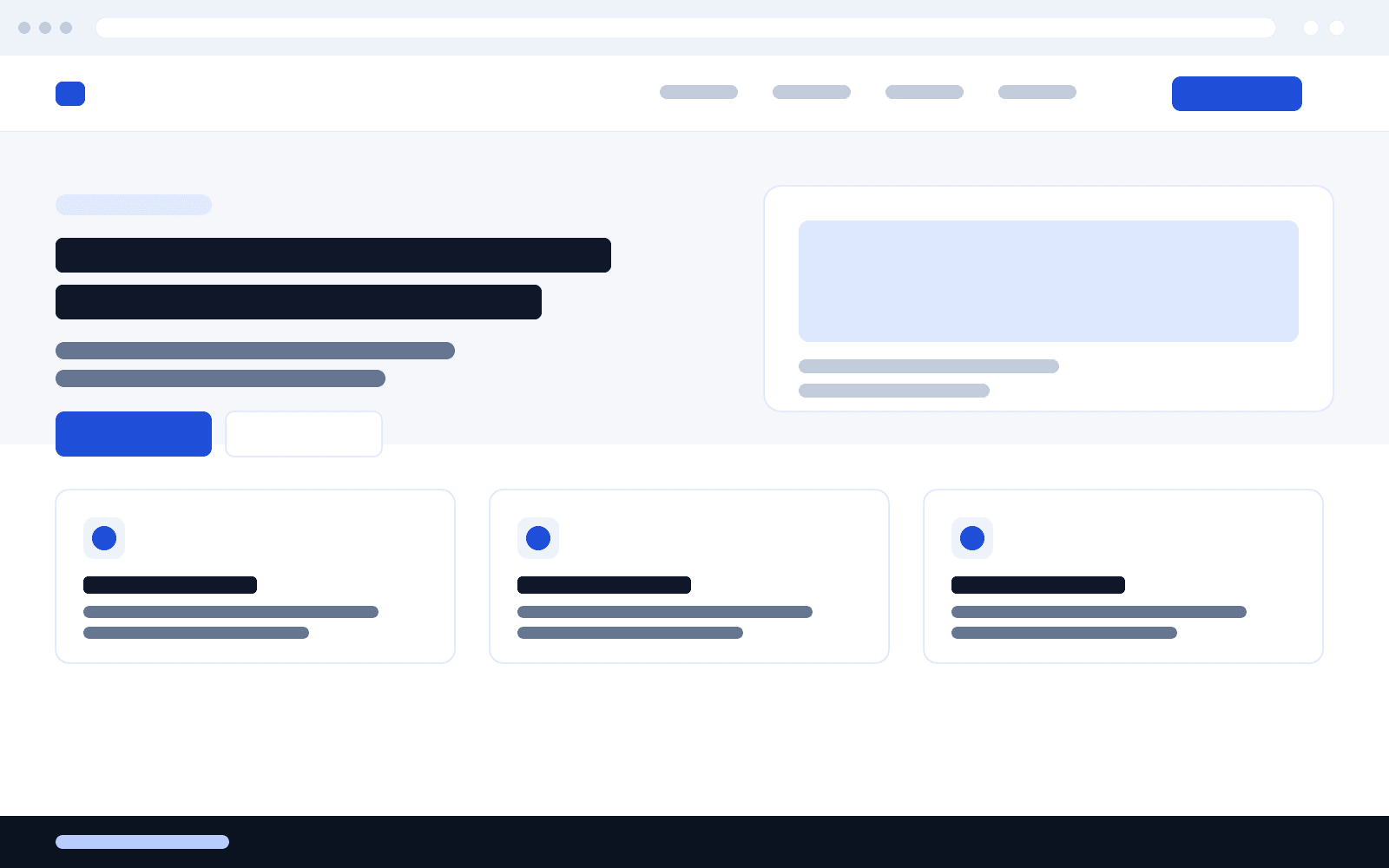 A company website interface shown inside a browser frame